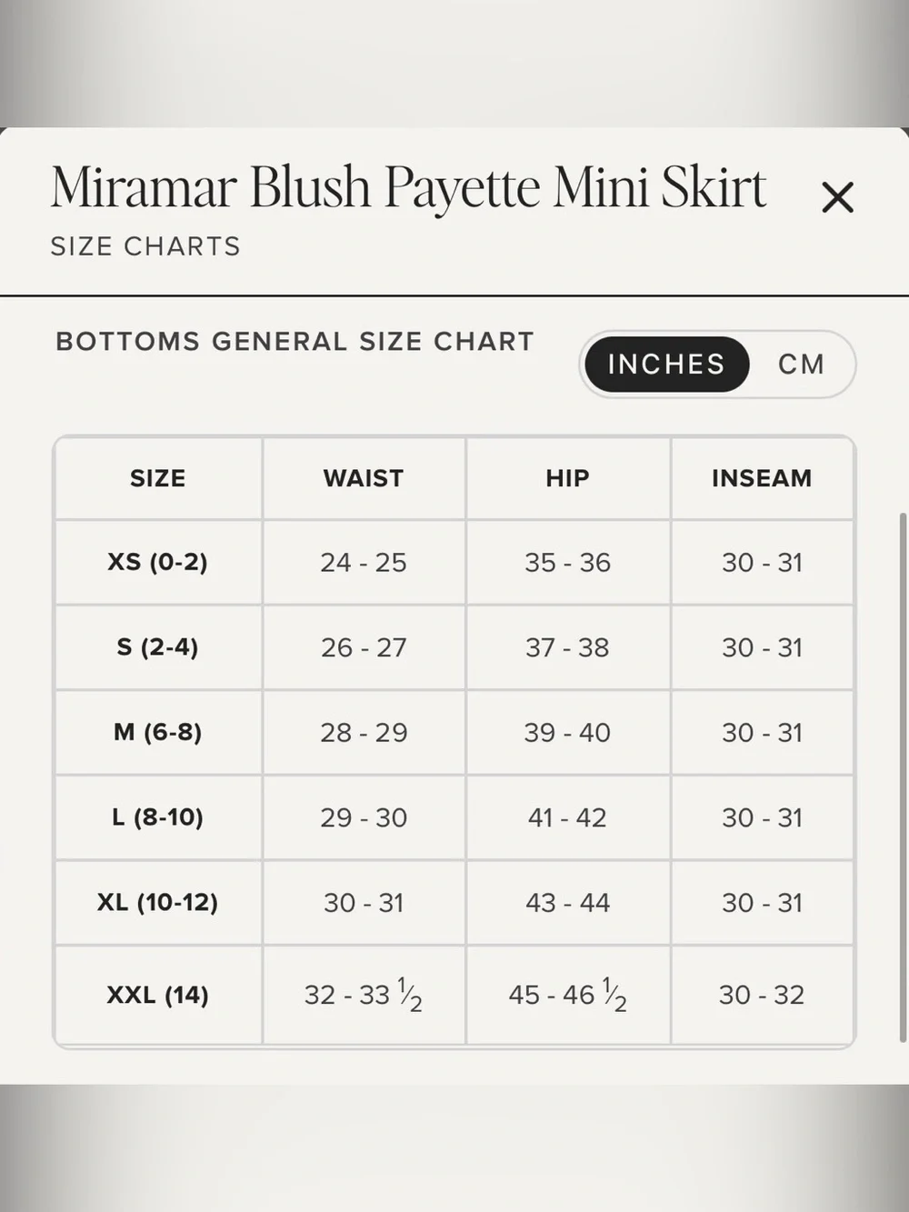 12th Tribe Miramar Blush Payette Mini Skirt - Size M - Picture 14 of 16